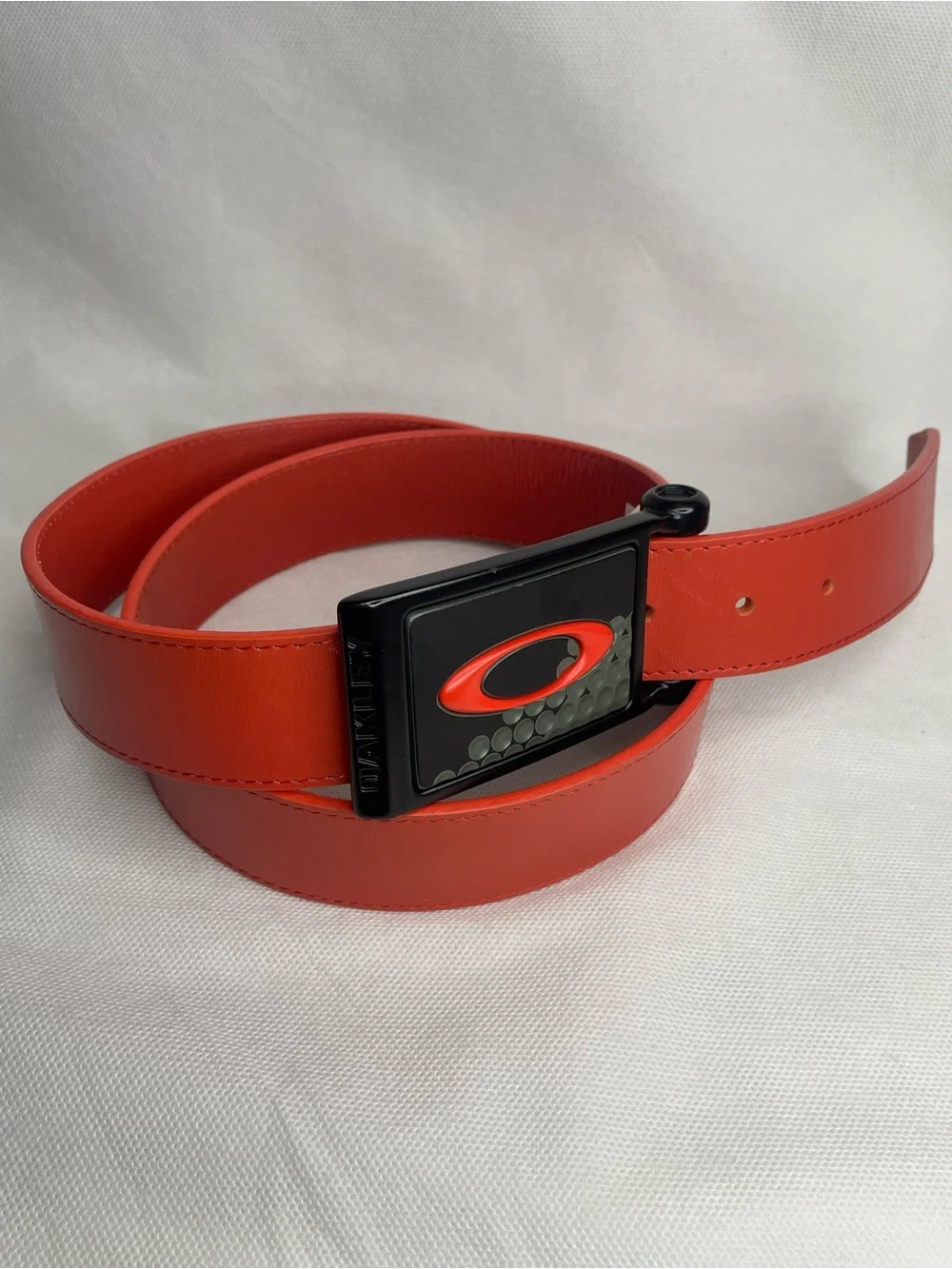 Oakley Ellipse 2.0 Golf Belt Mens Size XL (38” - 42”) Orange Black 100% Leather